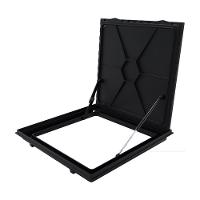 Tampa Casa Maquina 90x90cm Com Rebaixo Para Alumínio Preta - 3