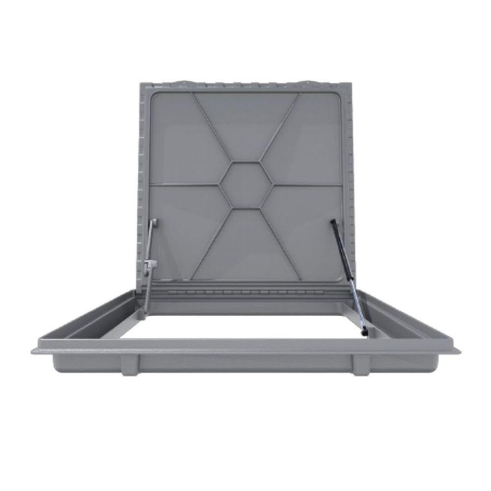 Tampa Casa Maquina 90x90cm Com Rebaixo Para Alumínio Cinza - 3