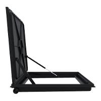 Tampa Casa Maquina 80x80cm Com Rebaixo Para Alumínio Preta