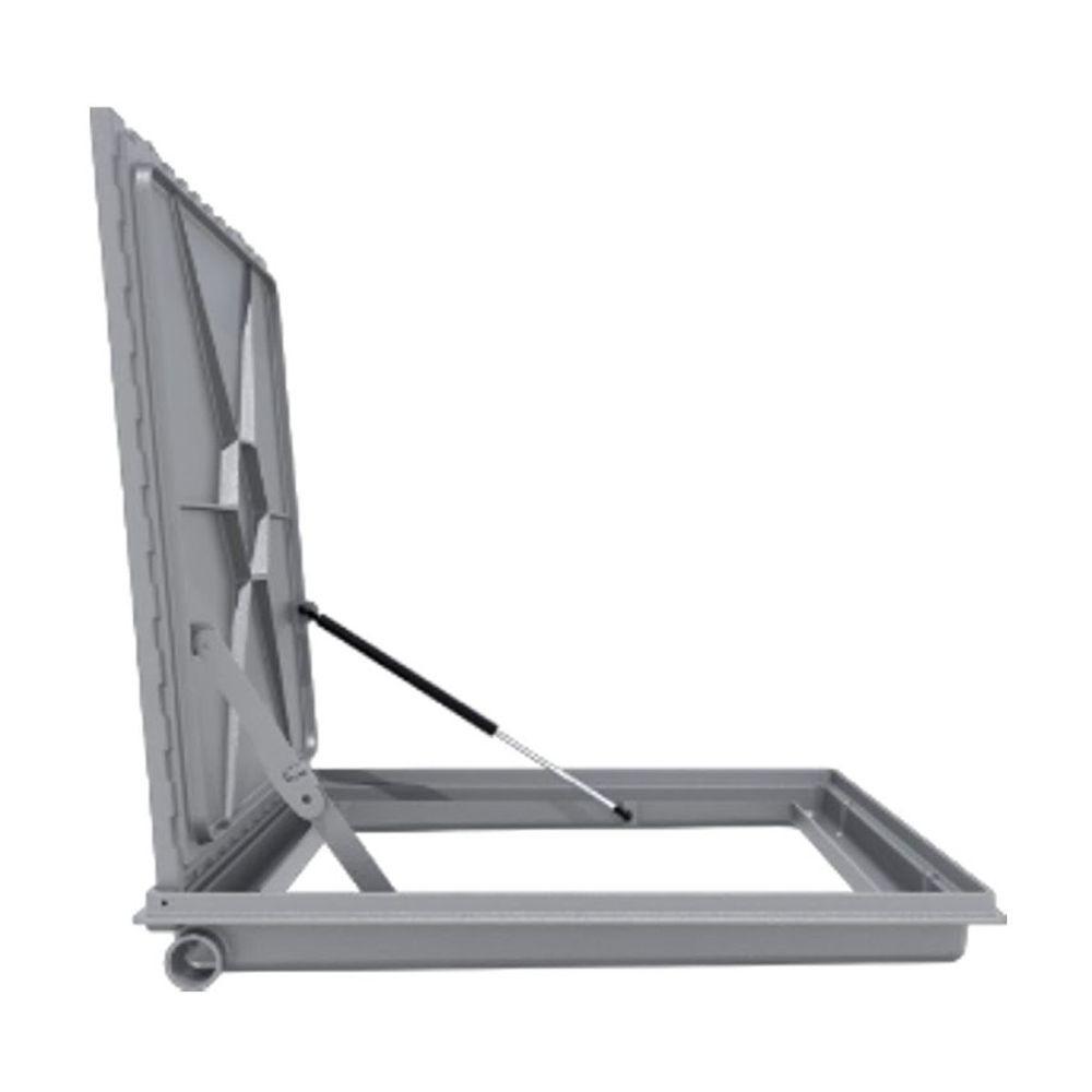 Tampa Casa Maquina 80x80cm Com Rebaixo Para Alumínio Cinza - 5