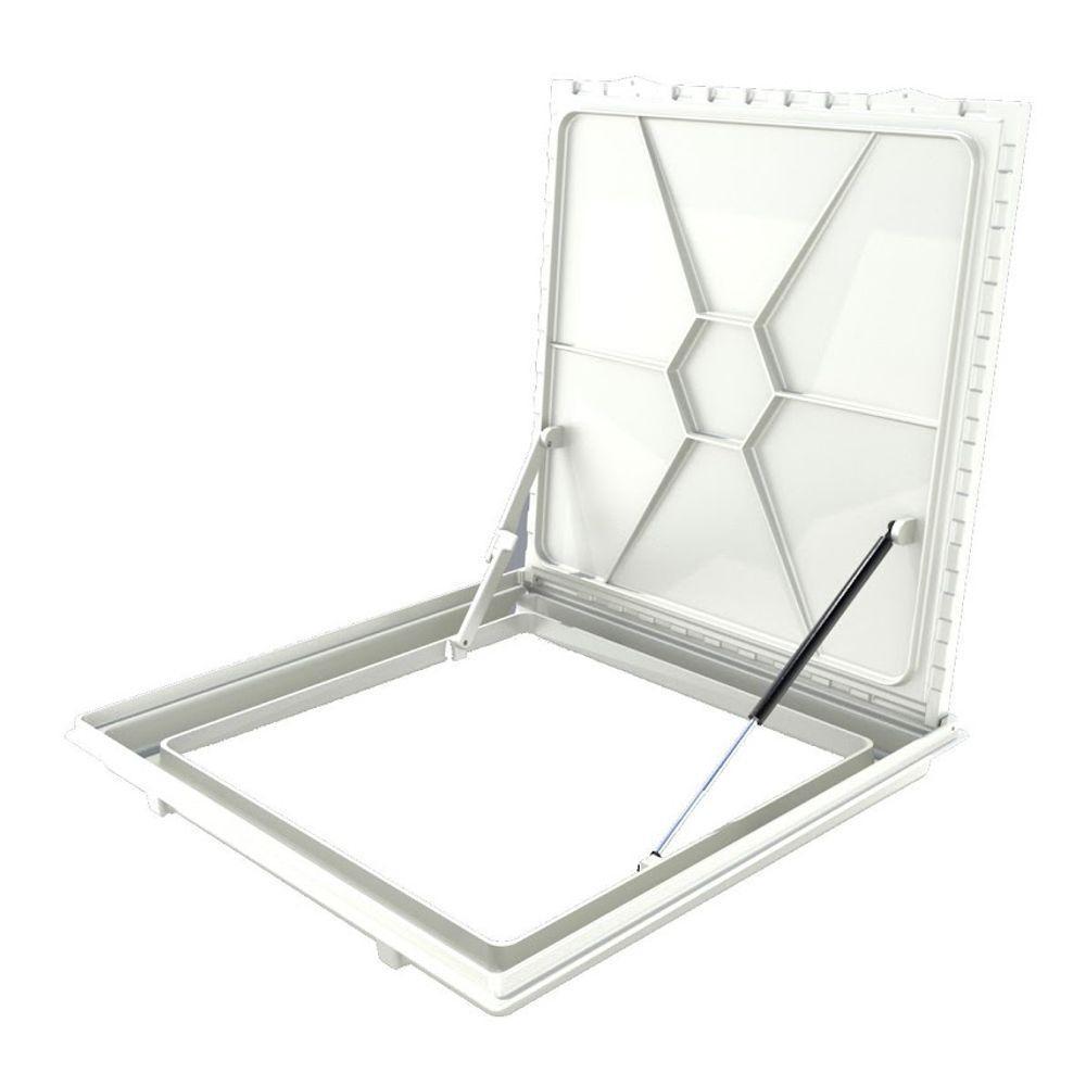 Tampa Casa Maquina 80x80cm Com Rebaixo Para Alumínio Bege - 3