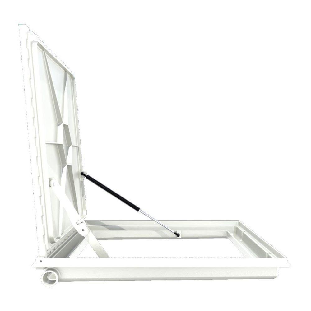 Tampa Casa Maquina 80x80cm Com Rebaixo Para Alumínio Bege - 4