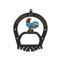 Suporte Porta Espetos Modelo Galo Aluminio Fundido - 1