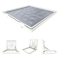 Tampa Casa Maquina 100x100cm Com Rebaixo Para Alumínio Bege - 1