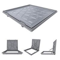 Tampa Casa Maquina 100x100cm Com Rebaixo Para Alumínio Cinza - 2