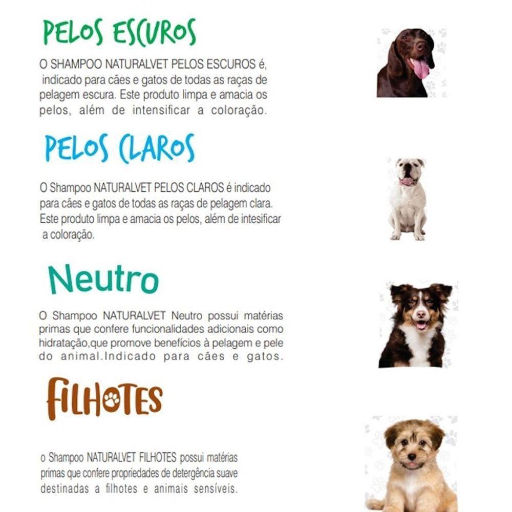 Shampoo Pet Naturalvet Pelos Escuros Intensifica Limpa 500ml - 2