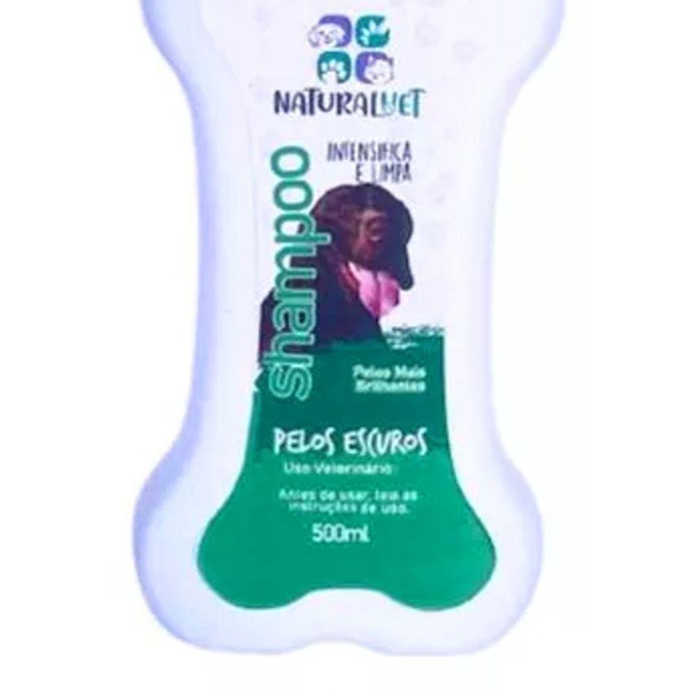 Shampoo Pet Naturalvet Pelos Escuros Intensifica Limpa 500ml - 3