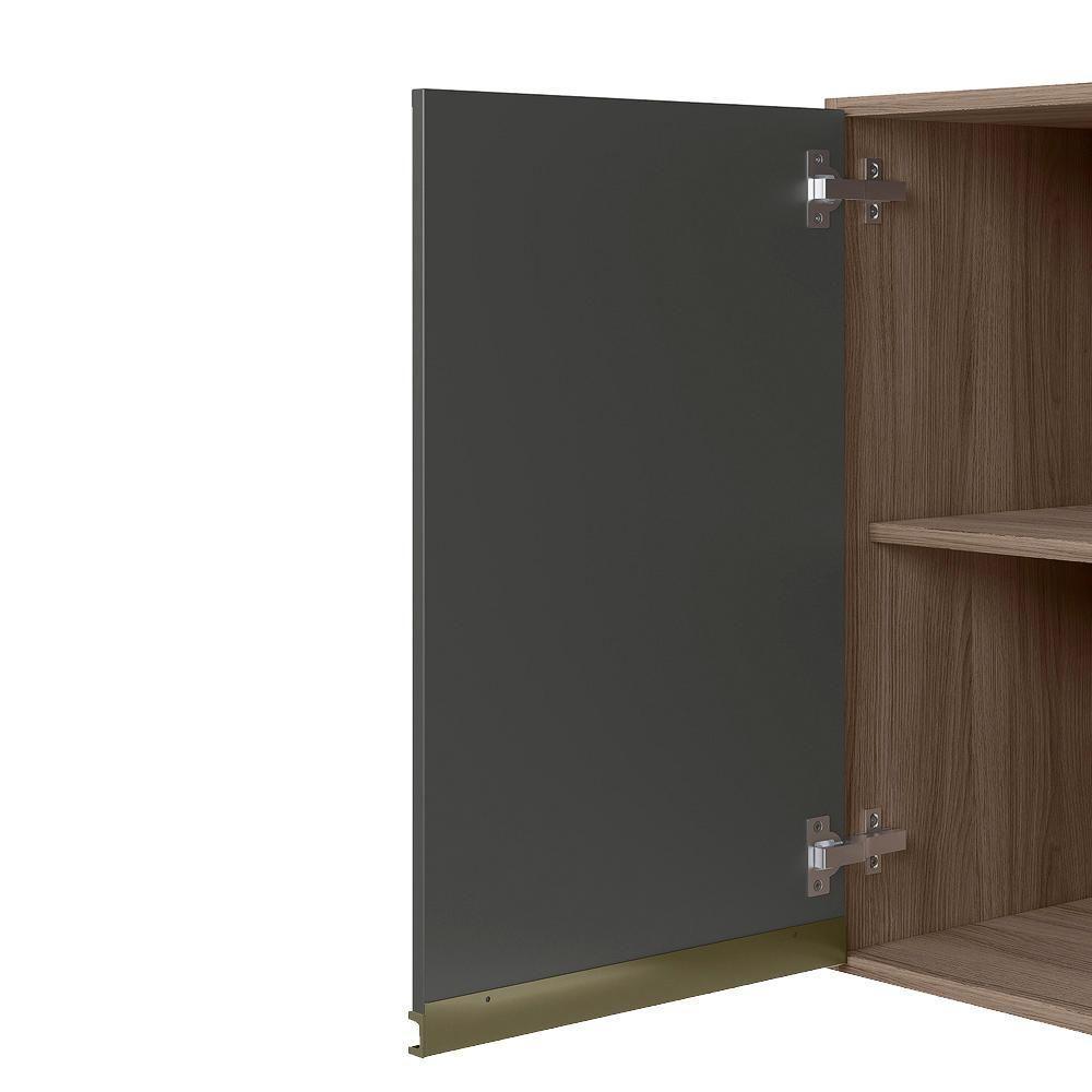 Armario Aereo 1 Porta Mdf 25 Cm Kali 12200 Carvalho Toq Chumbo Nicioli Carvalho Toq Chumbo - 5