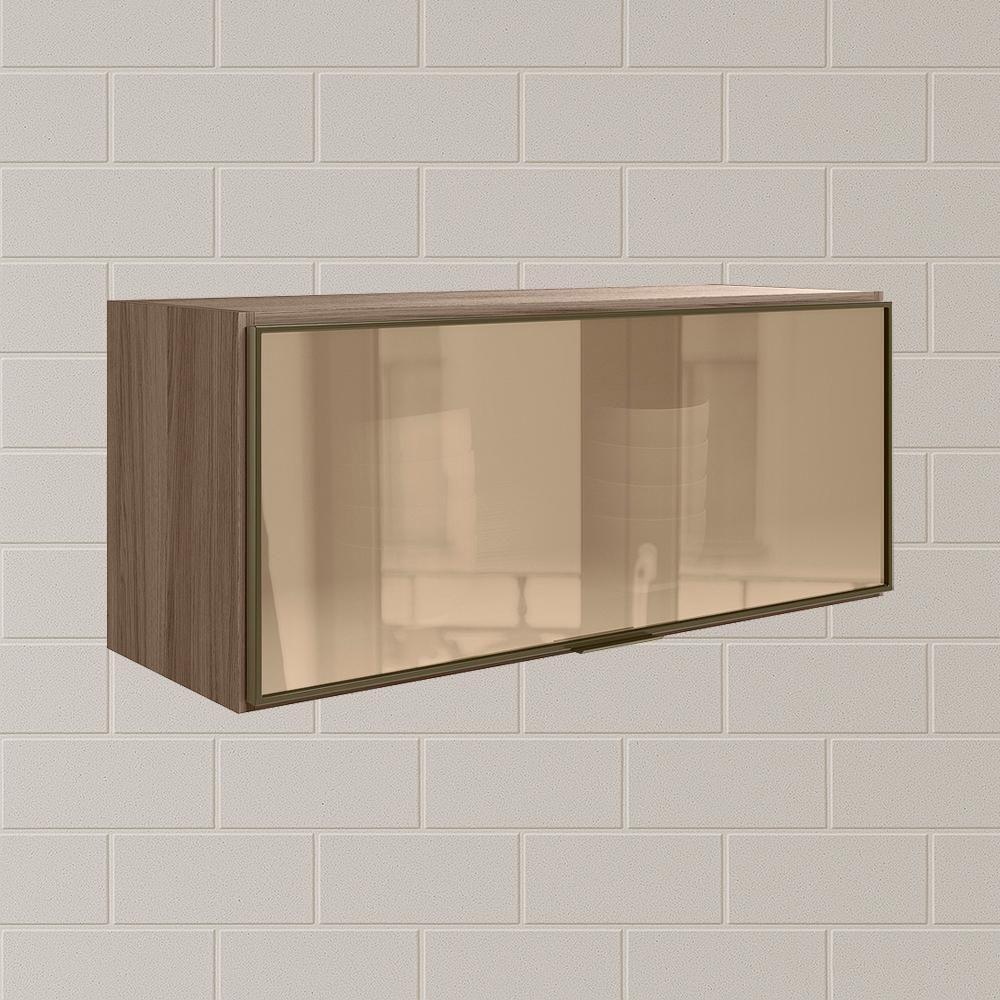 Armario Aereo Basculante Vidro Mdf 80 Cm Kali 1634161 Carvalho Toq Nicioli Carvalho Toq - 6