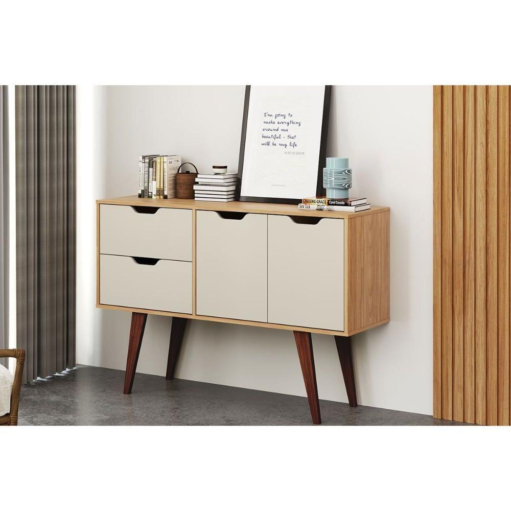 Aparador De Sala Jantar Mb 1097 C- 2 Portas E 2 Gavetas Mel-off White - Movelbento - 1