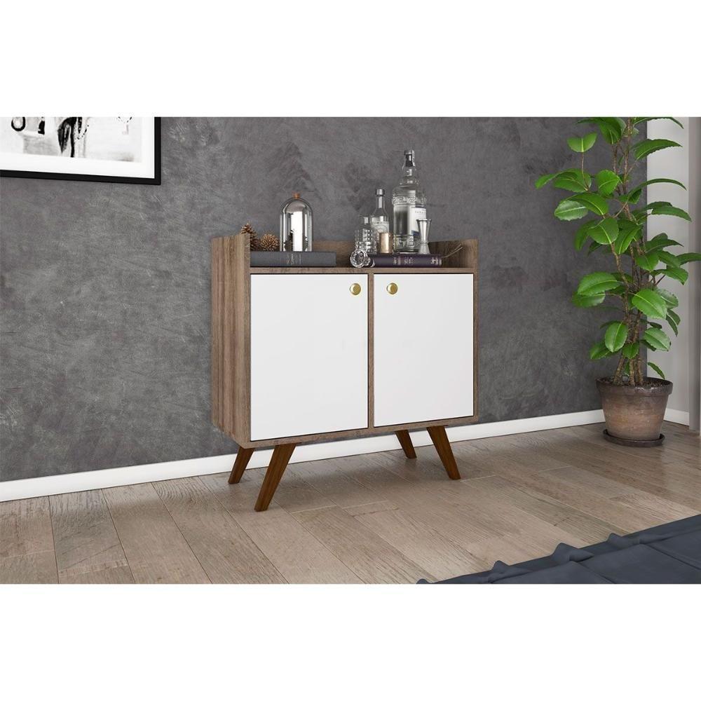 Aparador De Sala Jantar Rt 3112 C- 2 Portas Rustico-off White - Movelbento - 1