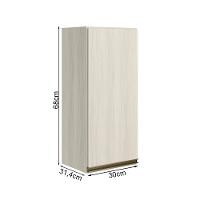 Armario Aereo 1 Porta Mdf 30 Cm Kali 12201 Bianco Toq Bianco Toq Nicioli Bianco Toq Bianco Toq - 3