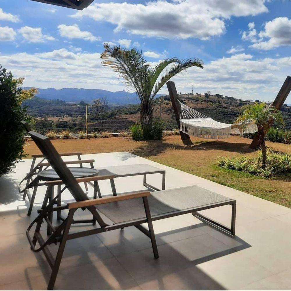 2 Espreguiçadeiras Alumínio + Ombrelone Piscina Praia Lazer Capuccino - 4