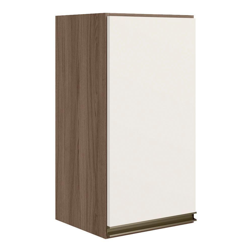 Armario Aereo 1 Porta Mdf 35 Cm Kali 16089 Carvalho Toq Off White Cetim Nicioli Carvalho Toq Off White Cetim - 1