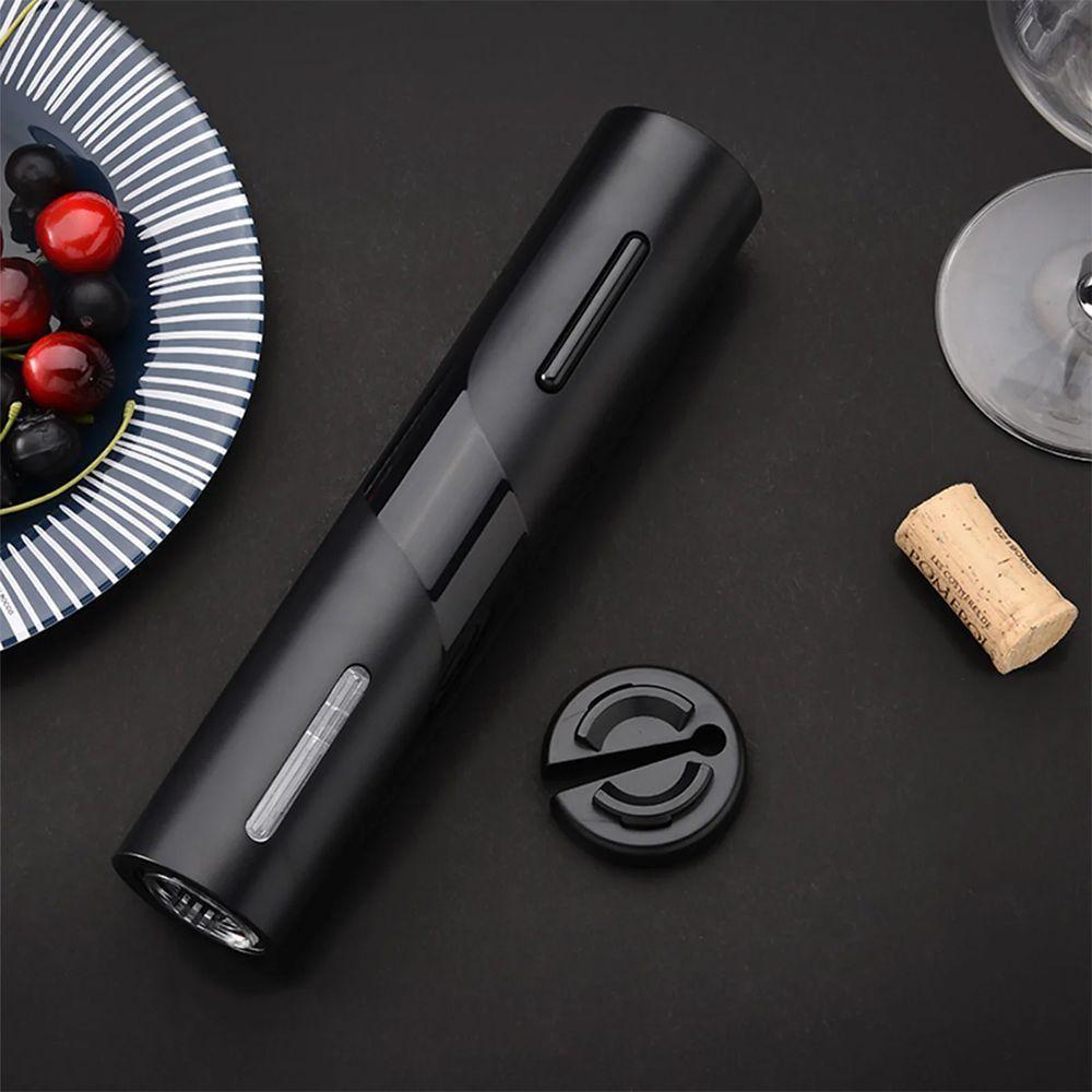 Abridor De Vinho Elétrico Portátil Automático Saca Rolhas à Pilha Preto - 5