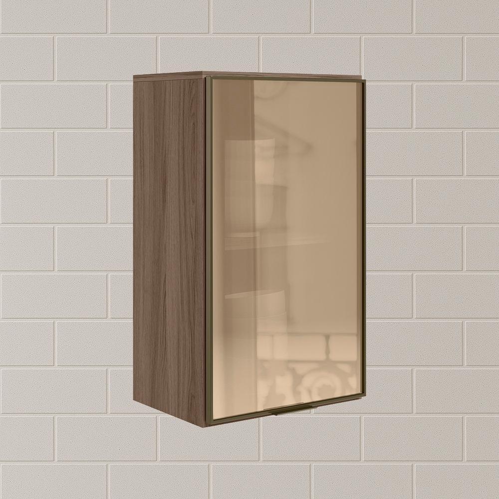 Armario Aereo 1 Porta Vidro Mdf 40 Cm Kali 1220261 Carvalho Toq Nicioli Carvalho Toq - 5