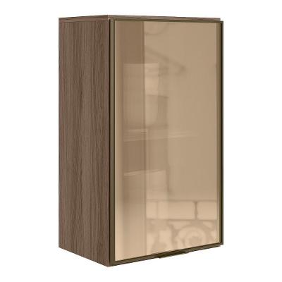 Armario Aereo 1 Porta Vidro Mdf 40 Cm Kali 1220261 Carvalho Toq Nicioli Carvalho Toq