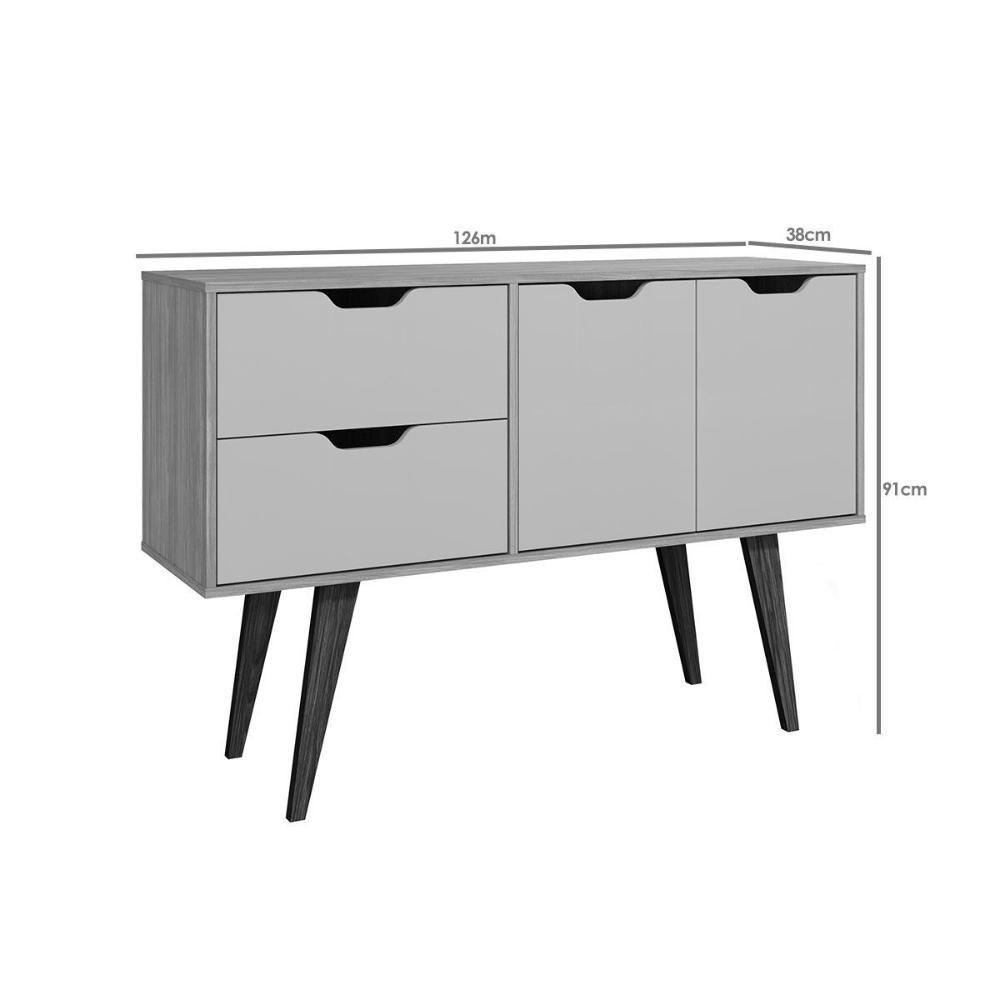 Aparador De Sala Jantar Mb 1097 C- 2 Portas E 2 Gavetas Mel-avelã - Movelbento - 4