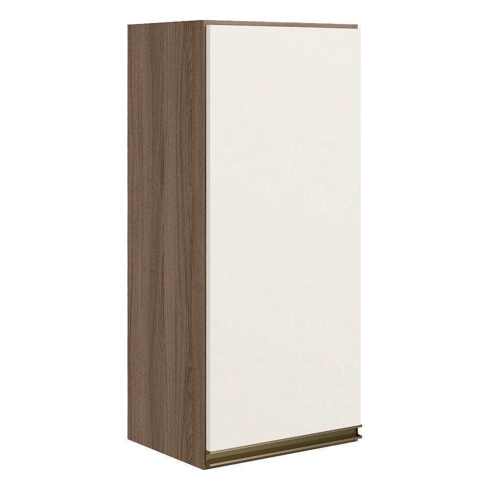 Armario Aereo 1 Porta Mdf 30 Cm Kali 12201 Carvalho Toq Off White Cetim Nicioli Carvalho Toq Off White Cetim - 1
