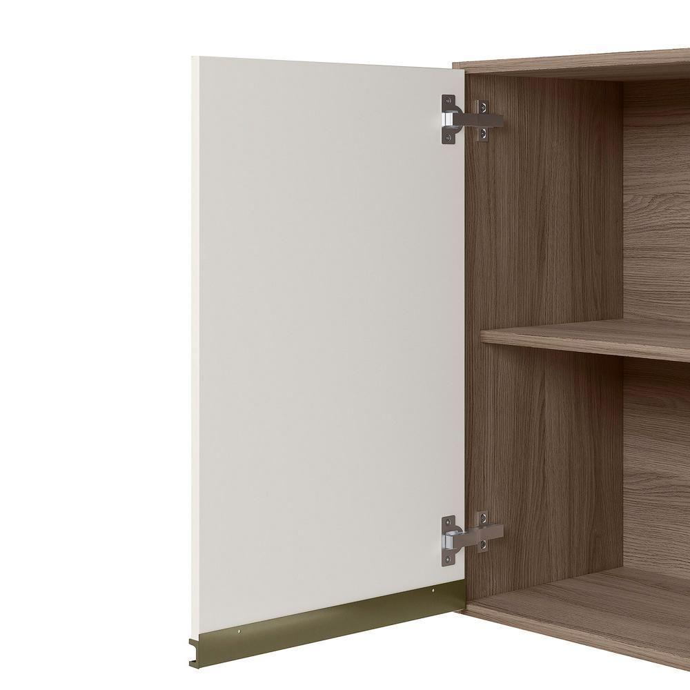 Armario Aereo 1 Porta Mdf 30 Cm Kali 12201 Carvalho Toq Off White Cetim Nicioli Carvalho Toq Off White Cetim - 2