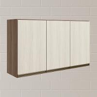 Armario Aereo 3 Portas Mdf 120 Cm Kali 12197 Carvalho Toq Bianco Toq Nicioli Carvalho Toq Bianco Toq - 2