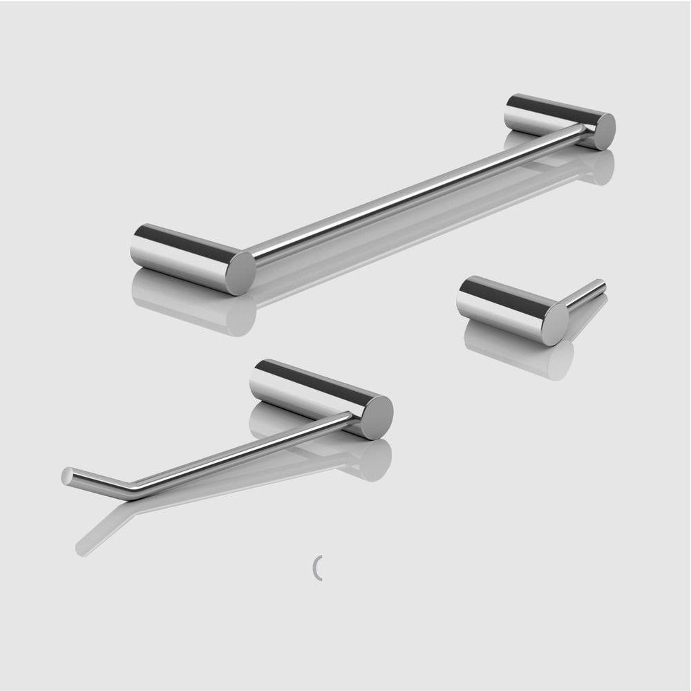 Kit Acessório Banheiro Escovado 3 Peças Grego Metal 2030or - 3