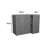 Armário Aéreo P- Cozinha Denver Ph 3106 Canto Reto C- 1 Porta E 2 Nichos 92,5cm Freijo Rocks - Herval