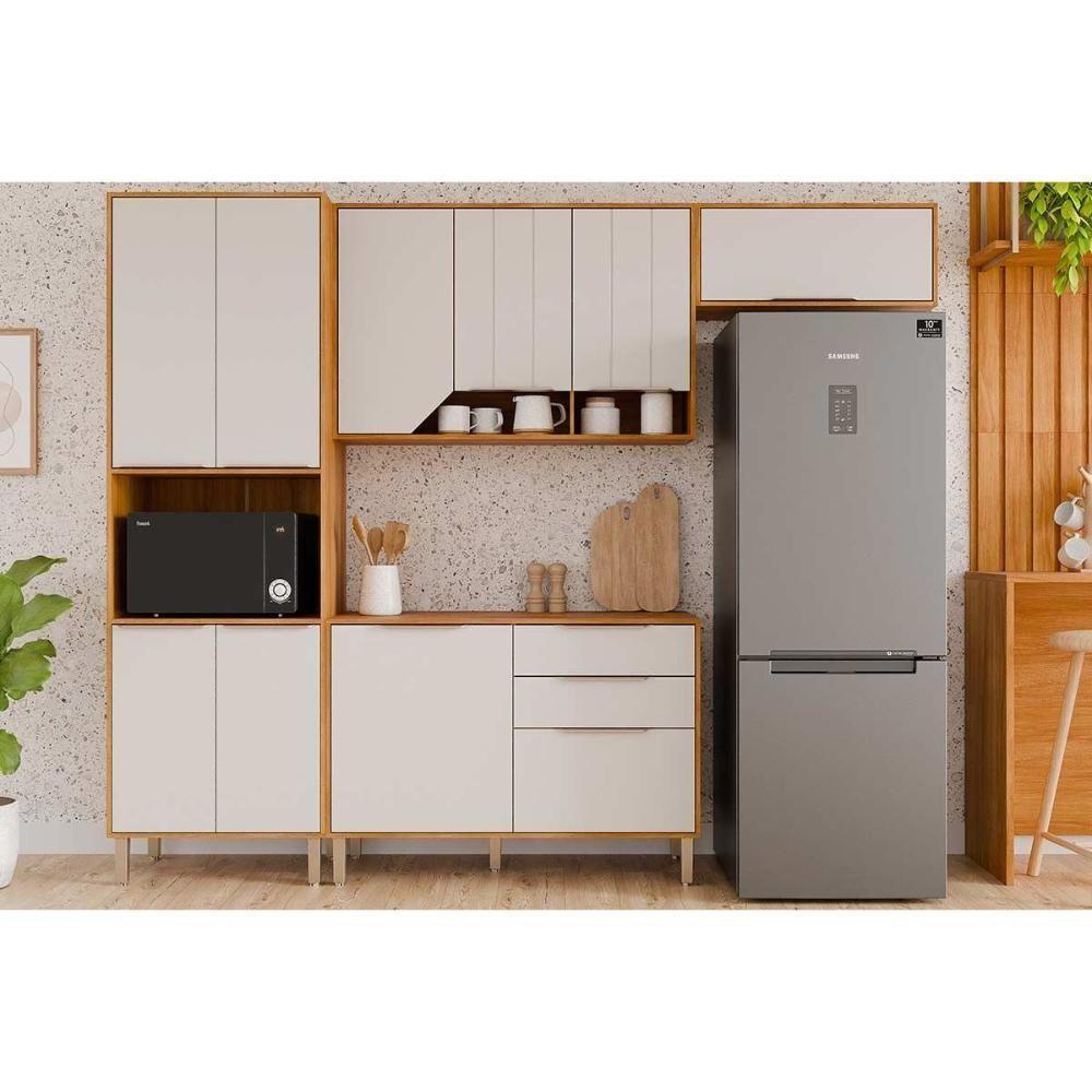 Armário Aéreo P- Cozinha Celeste C- 1 Porta Basculante 80cm Cinamomo-off White - Mgm - 6