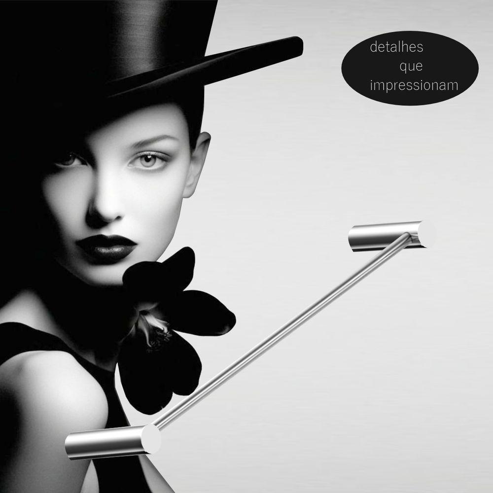 Porta Toalha Toalheiro De Rosto Para Banheiro Escovado Orion 50cm - 2