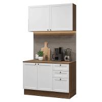 Armário De Cozinha Compacta 120 Cm Rustic-branco Vik Madesa 01 Rustic-branco - 2