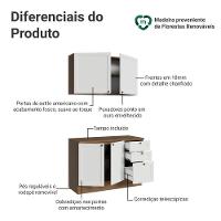 Armário De Cozinha Compacta 120 Cm Rustic-branco Vik Madesa 01 Rustic-branco