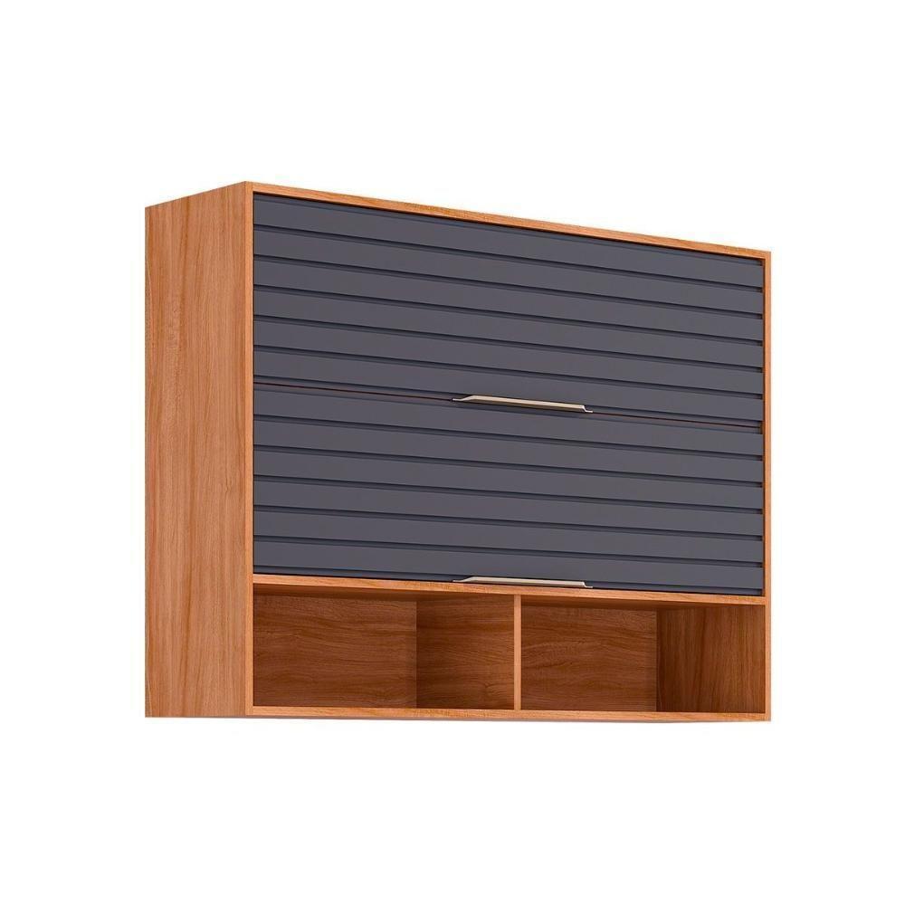 Armário De Cozinha Modulado Esplendida C- 2 Portas Basculantes 120cm Cinamomo-titanium - Mgm - 1