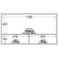 Armario Aereo Basculante 1 Porta Vidro 120 Cm Cd682 Branco Dtall Branco - 6