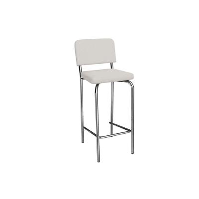 Banqueta Sala De Jantar Fiji 1b712cr Aço 1 Un Cromado-ano Branco - Kappesberg