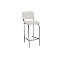 Banqueta Sala De Jantar Fiji 1b712cr Aço 1 Un Cromado-ano Branco - Kappesberg - 1