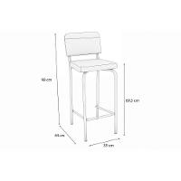 Banqueta Sala De Jantar Fiji 1b712cr Aço 1 Un Cromado-ano Branco - Kappesberg - 2