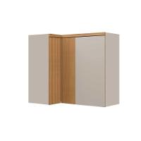 Armário De Cozinha Modulado Allure De Canto C- 3 Portas 93cm Jequitiba-gris Fosco - Linea Brasil - 1