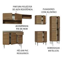 Armário De Cozinha Completa 293cm Com Pia Rustic Emilly Madesa 09 Rustic