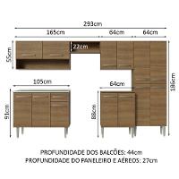 Armário De Cozinha Completa 293cm Com Pia Rustic Emilly Madesa 09 Rustic - 8
