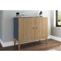 Aparador De Sala Jantar Mb 1062 C- 2 Portas Mel-petroleo - Movelbento - 1