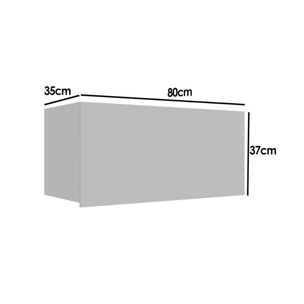 Armário Aéreo P- Cozinha Amsterdam Ph 3104 C- 1 Porta Basculante 80cm Off White - Herval - 4