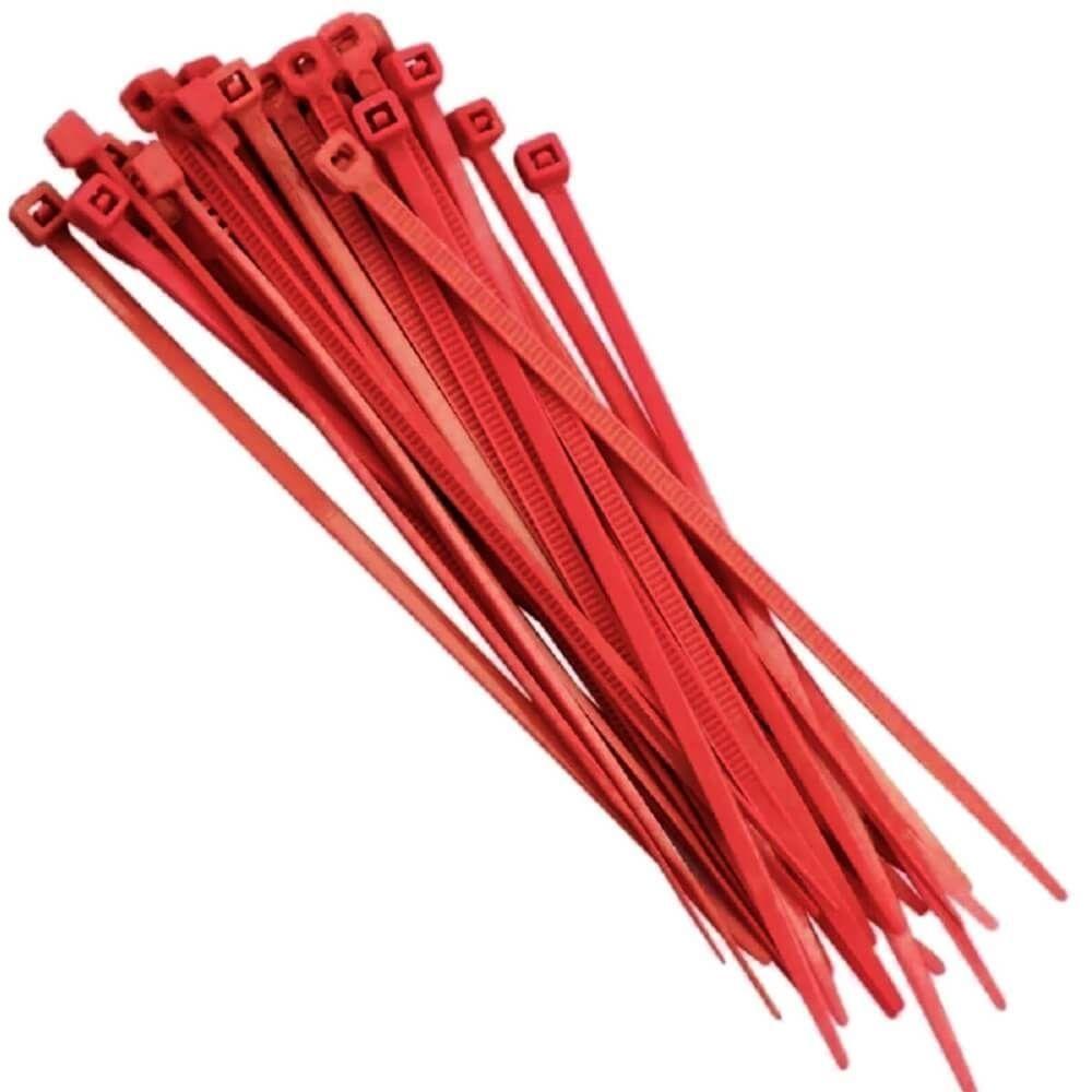Abraçadeira De Nylon Vermelha 3,6x300mm Com 50 Peças - 7307 - Brasfort - 1