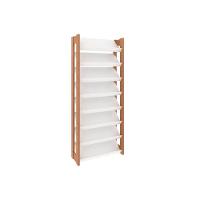 Armário Sapateira Solteiro Sapateira Az1006 C- 8 Prateleiras Branco-nogal - Tecno Mobili - 3