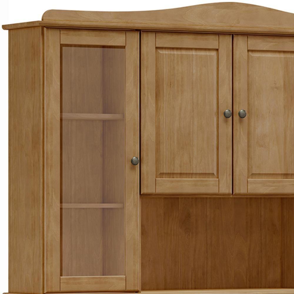 Armário De Cozinha Rústico Com Cristaleira 8 Portas 4 Gavetas Lazuli F06 Freijó - Lyam Decor - 7