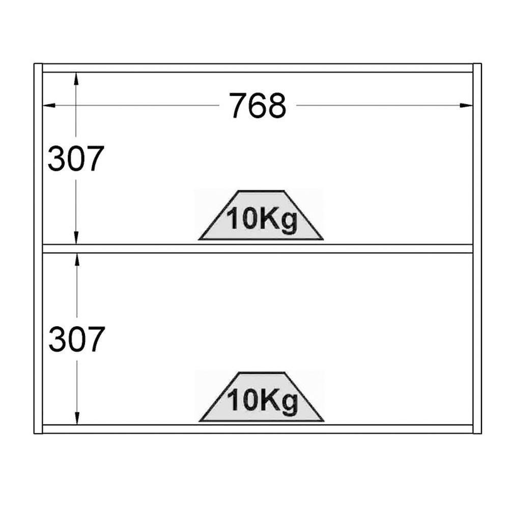 Armario Aereo 2 Portas 80 Cm Cd681 Branco Dtall Branco - 6