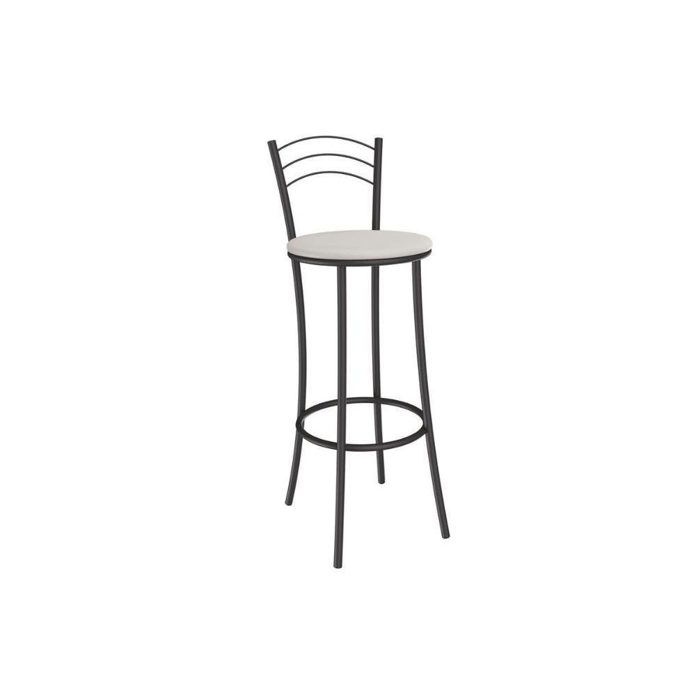 Banqueta Sala De Jantar Petra 1b700prf Aço 1 Un Preto-ano Branco - Kappesberg - 1