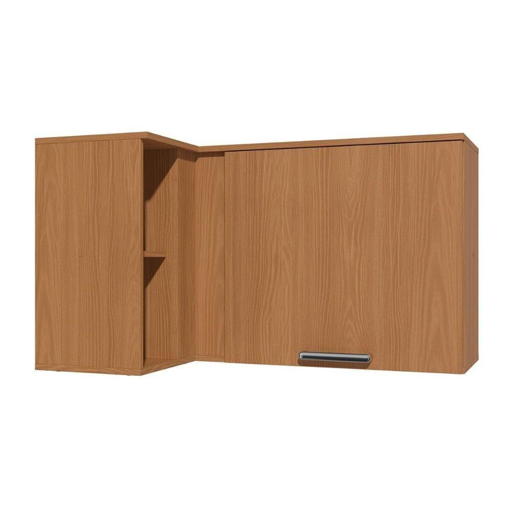 Armário Aéreo P- Cozinha Canto Reto Linna T734 C- 1 Porta 98cm Canela - Kappesberg - 1