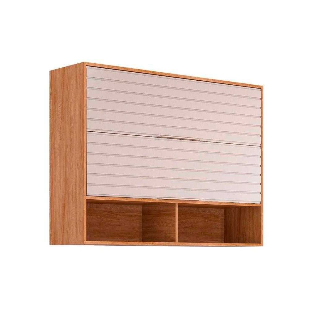 Armário Aéreo P- Cozinha Esplendida C- 2 Portas Basculantes 120cm Cinamomo-off White - Mgm - 1