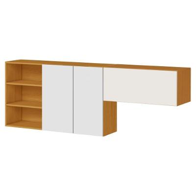 Armario Aereo 120 Cm E Armario Aereo Basculante 80 Cm Cinamomo Branco Armoveis Cinamomo Branco