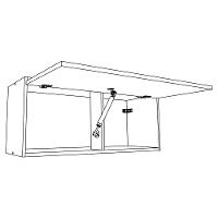 Armario Aereo 120 Cm E Armario Aereo Basculante 80 Cm Cinamomo Branco Armoveis Cinamomo Branco - 8